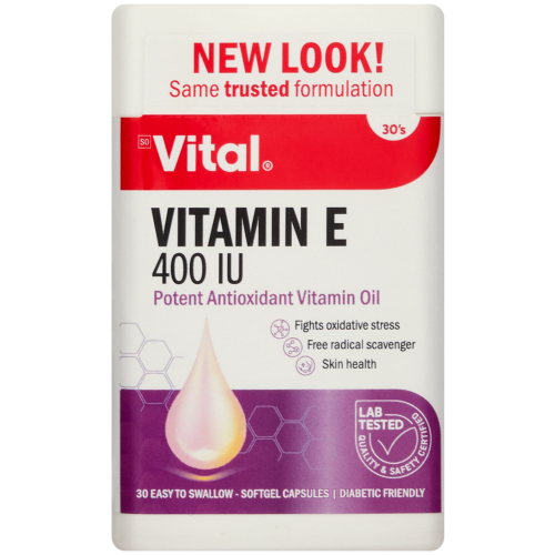 Vital Vitamin E Potent Antioxidant 30 Capsules