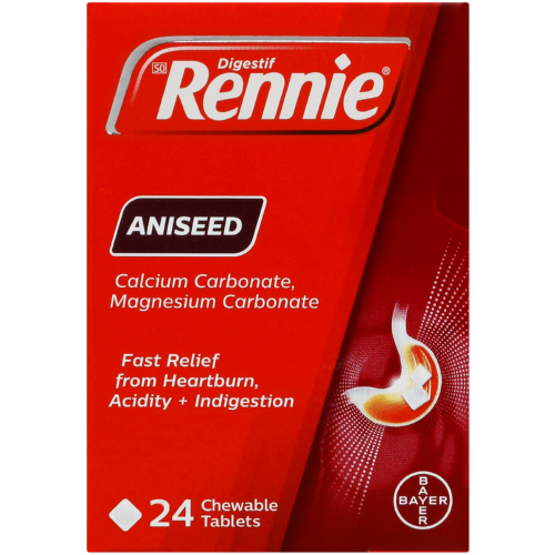 Rennie Antacid Aniseed 24 Chewable Tablets