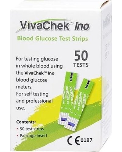 Vivachek Ino Blood Glucose Tests Strips -50 Pcs