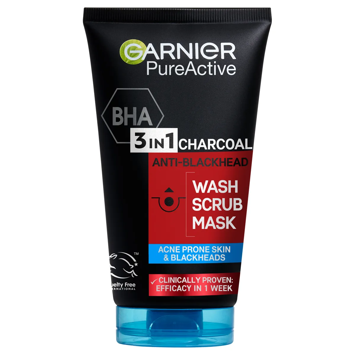 Garnier Pure Active 3in1 Charcoal 150ml wash scrub mask