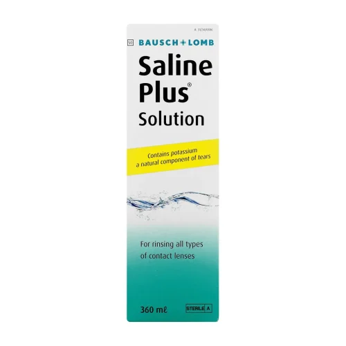 Bausch & Lomb Saline Plus 360ml sterile saline solution for contact lenses