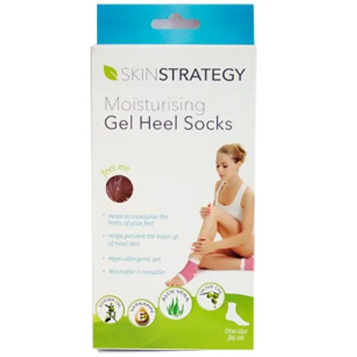 Skin Strategy Moisturising Gel Heel Sock Pink