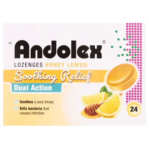 Andolex Soothing Lozenges Honey Lemon 24s
