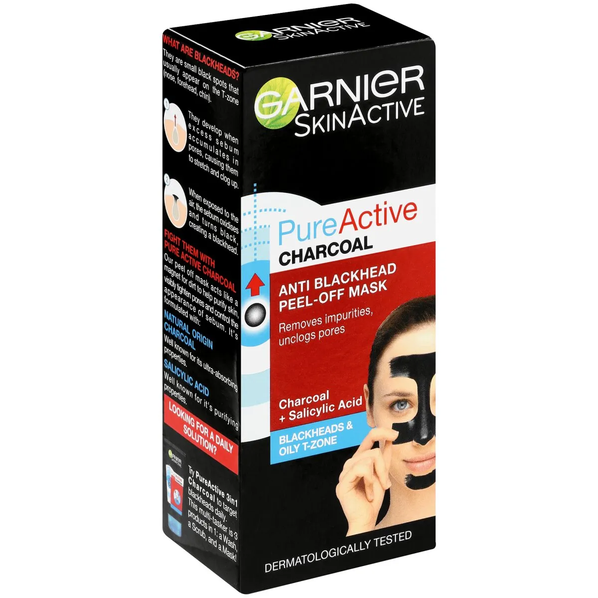 Garnier Pure Active Anti Blackhead Charcoal Peel Off Mask 50ml - Image 2